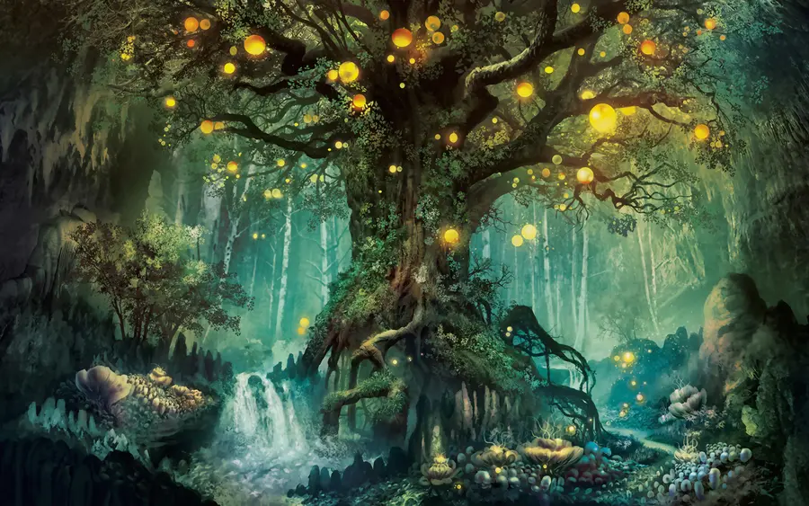 murais de parede O brilho de uma árvore u79589