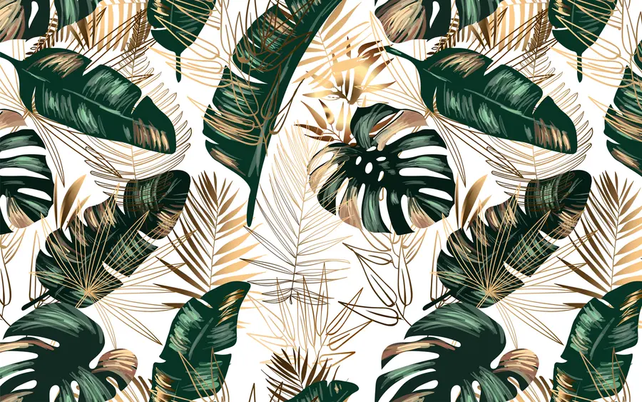 murais de parede Folhas de bananeira e folhas de palmeira u53279