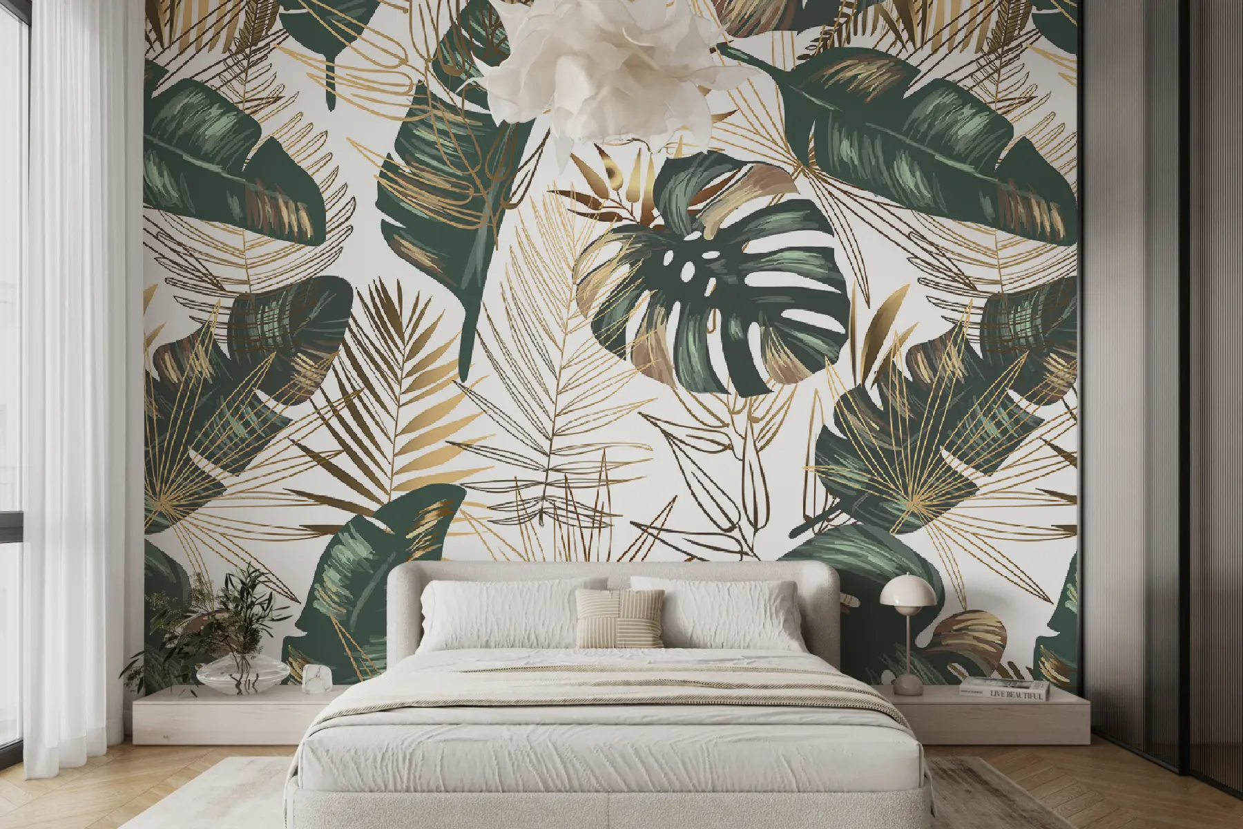 murais de parede Folhas de bananeira e folhas de palmeira u53279