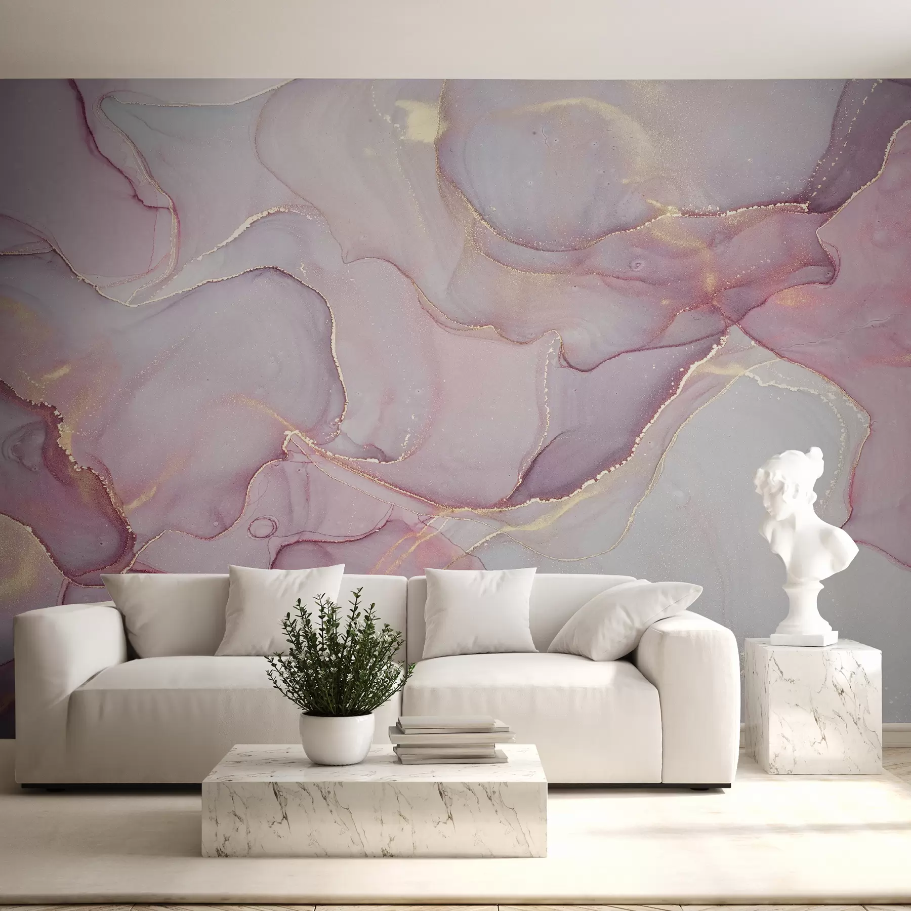 murais de parede Fluido em rosa u70787