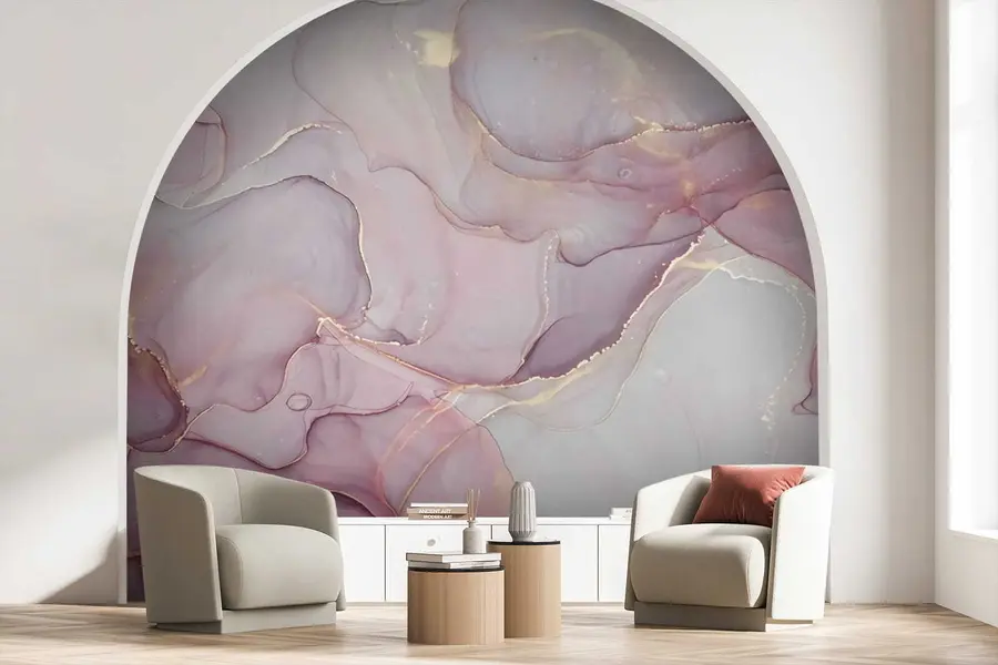 murais de parede Fluido em rosa u70787