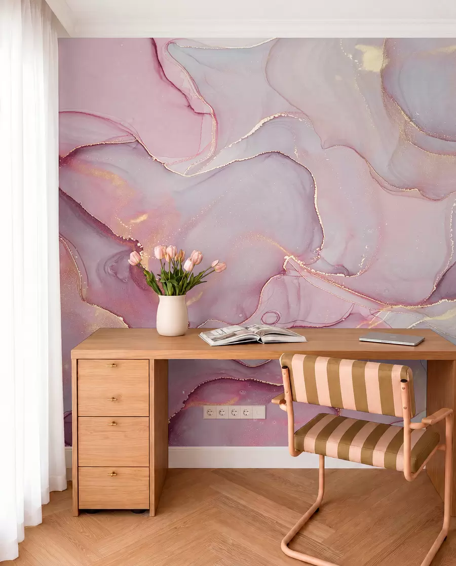 murais de parede Fluido em rosa u70787