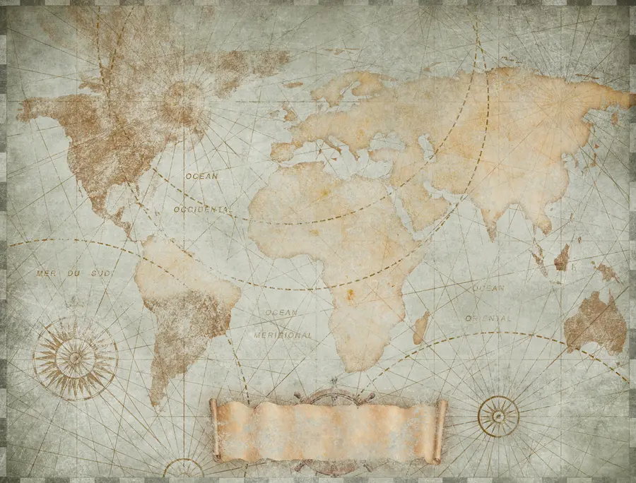 murais de parede Mapa antigo u71325