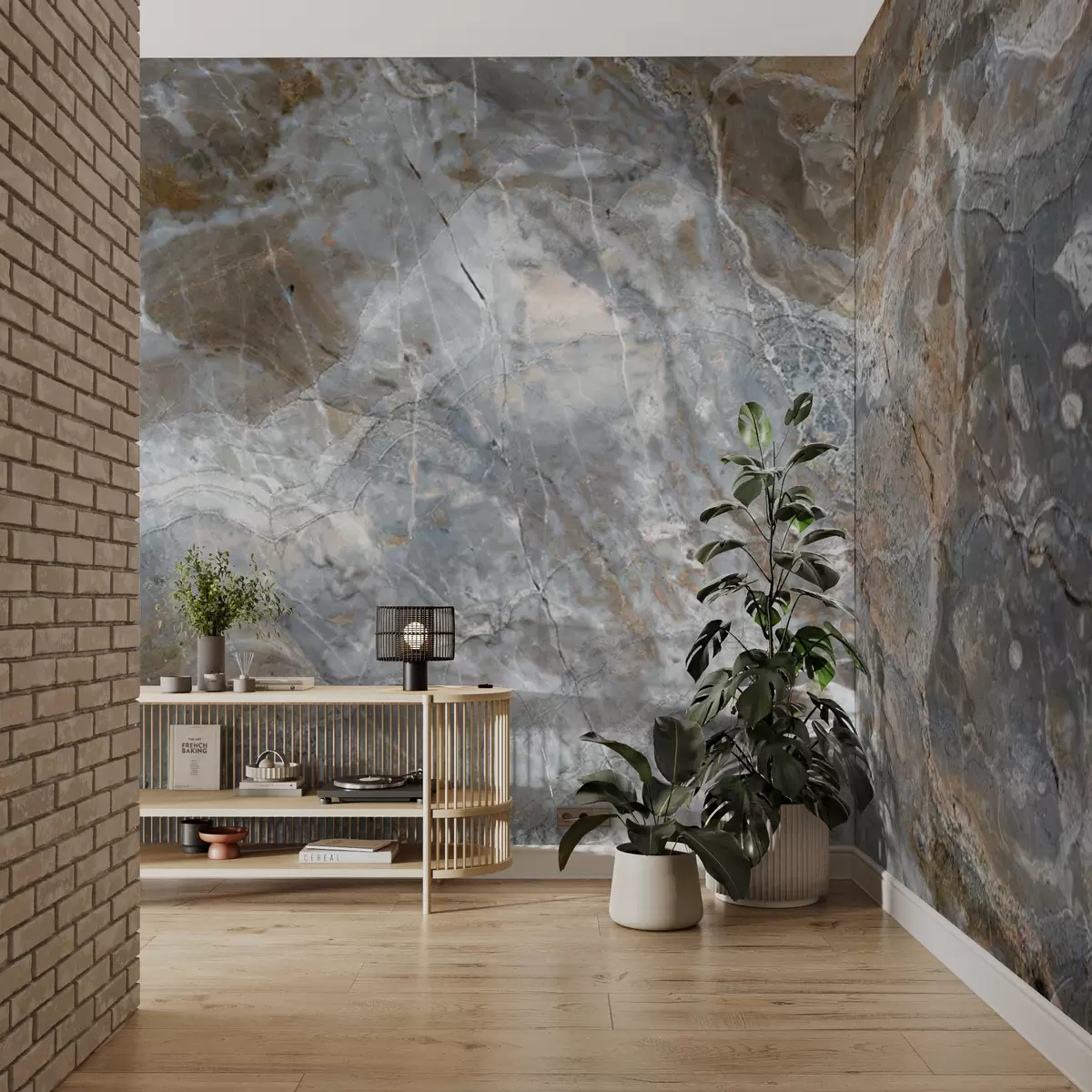 murais de parede mármore bege acinzentado u71438