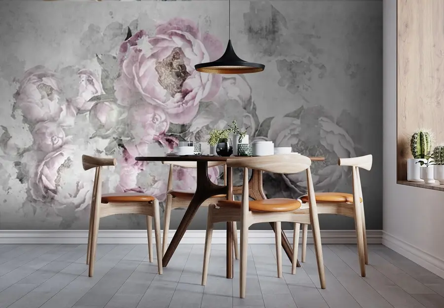 murais de parede Delicadas peônias u71289
