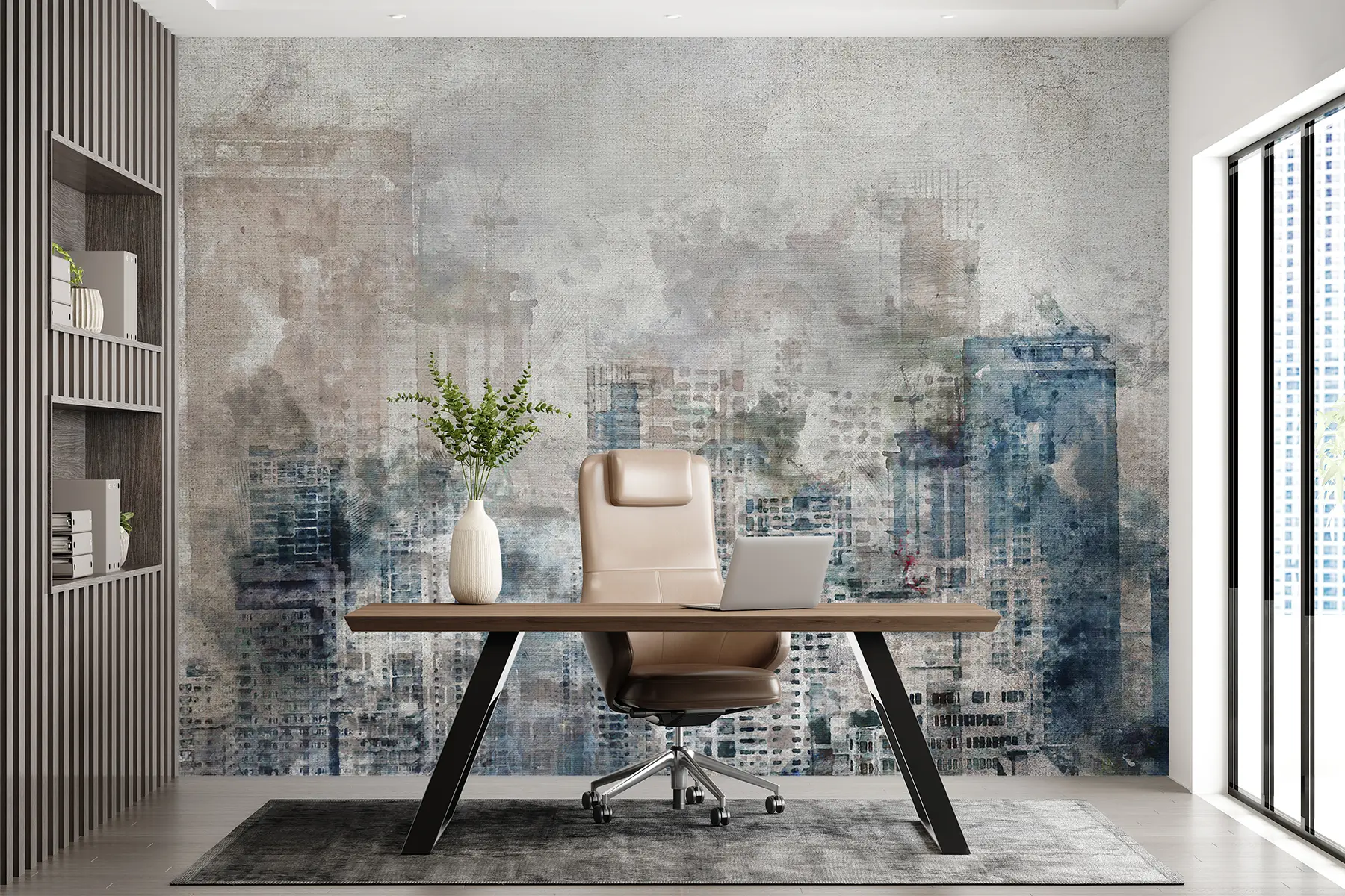 murais de parede Cidade em aquarela, tela u20070