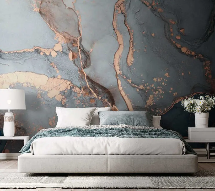 murais de parede Mármore azul u24799