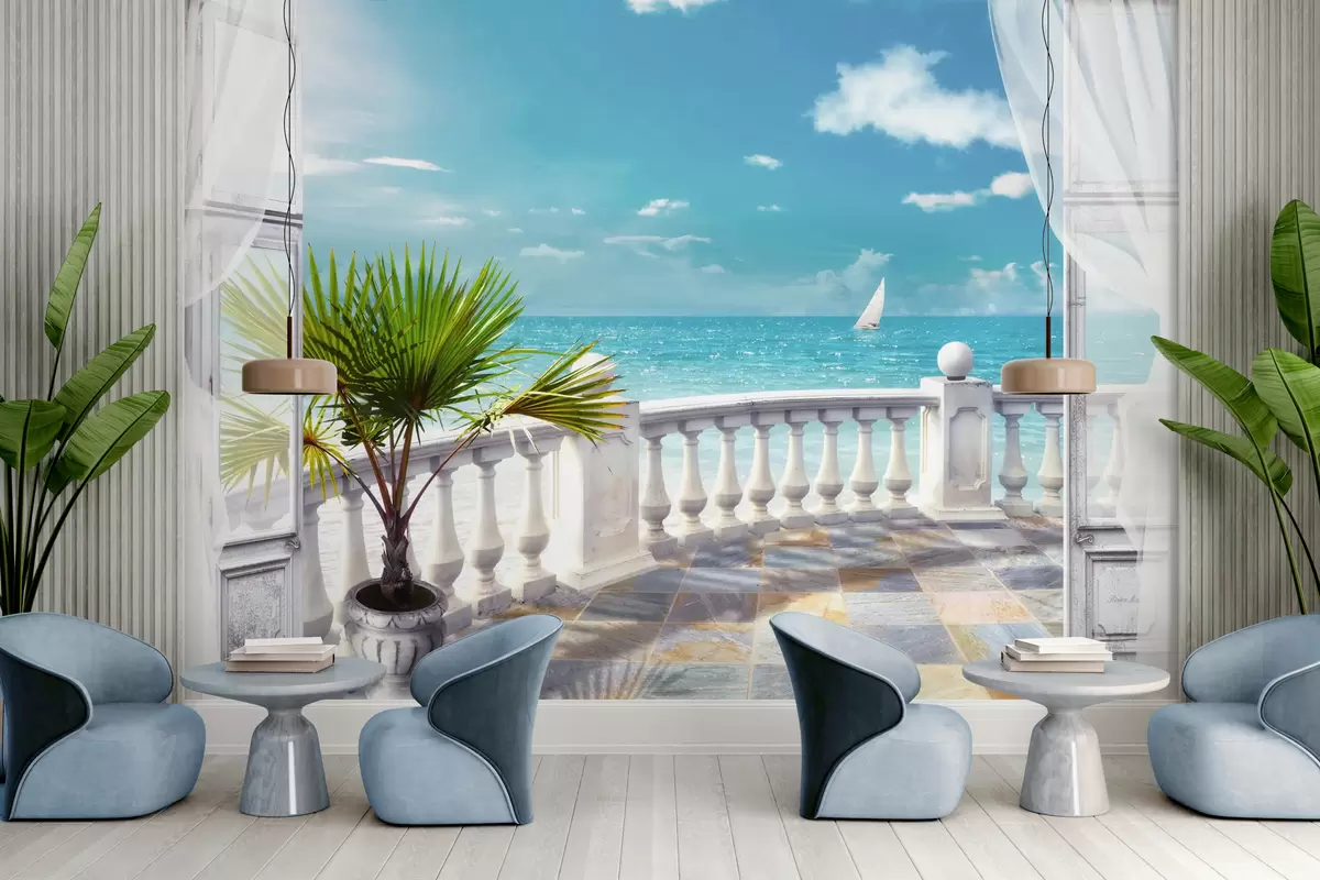 murais de parede Água, nuvem e céu u26132