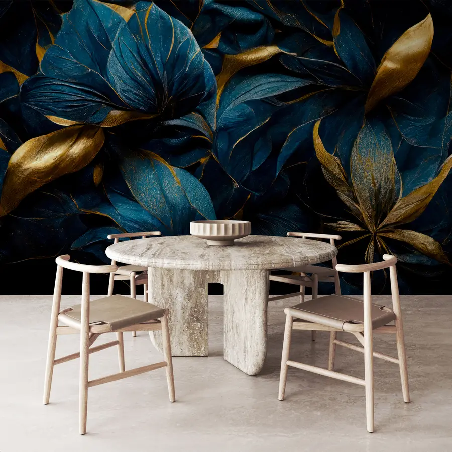 murais de parede Flores azuis reais u74140d1