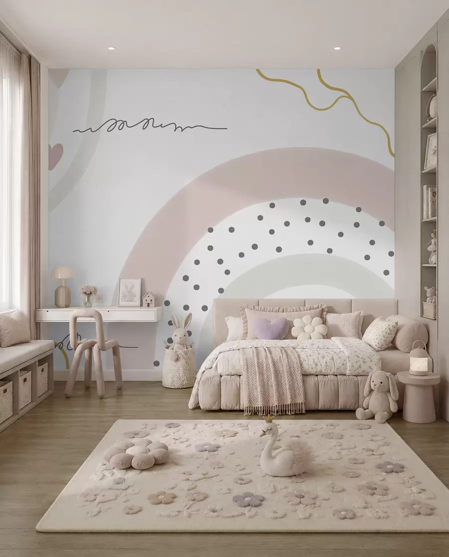 murais de parede Arco de cores com pintas u99373