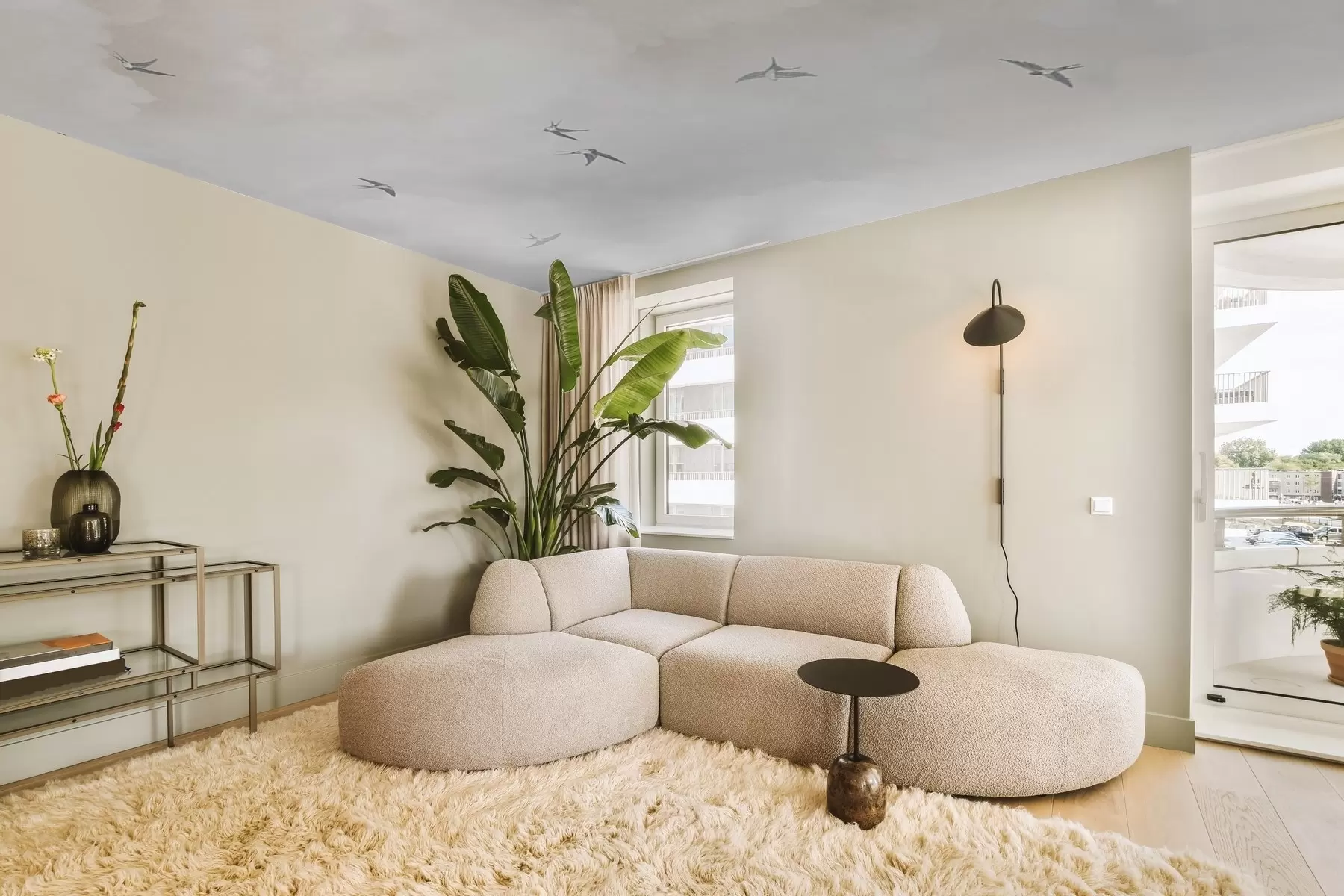 murais de parede Céu com andorinhas w00526v2