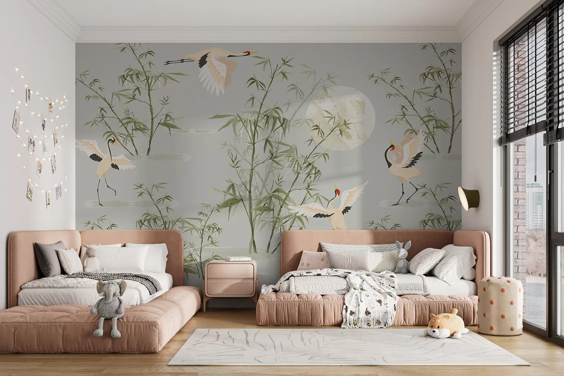 murais de parede  Estilo japonês com bambu w00520