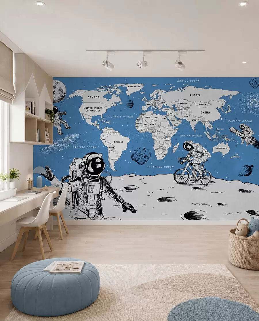 murais de parede Atlas espacial em inglês w00473v1