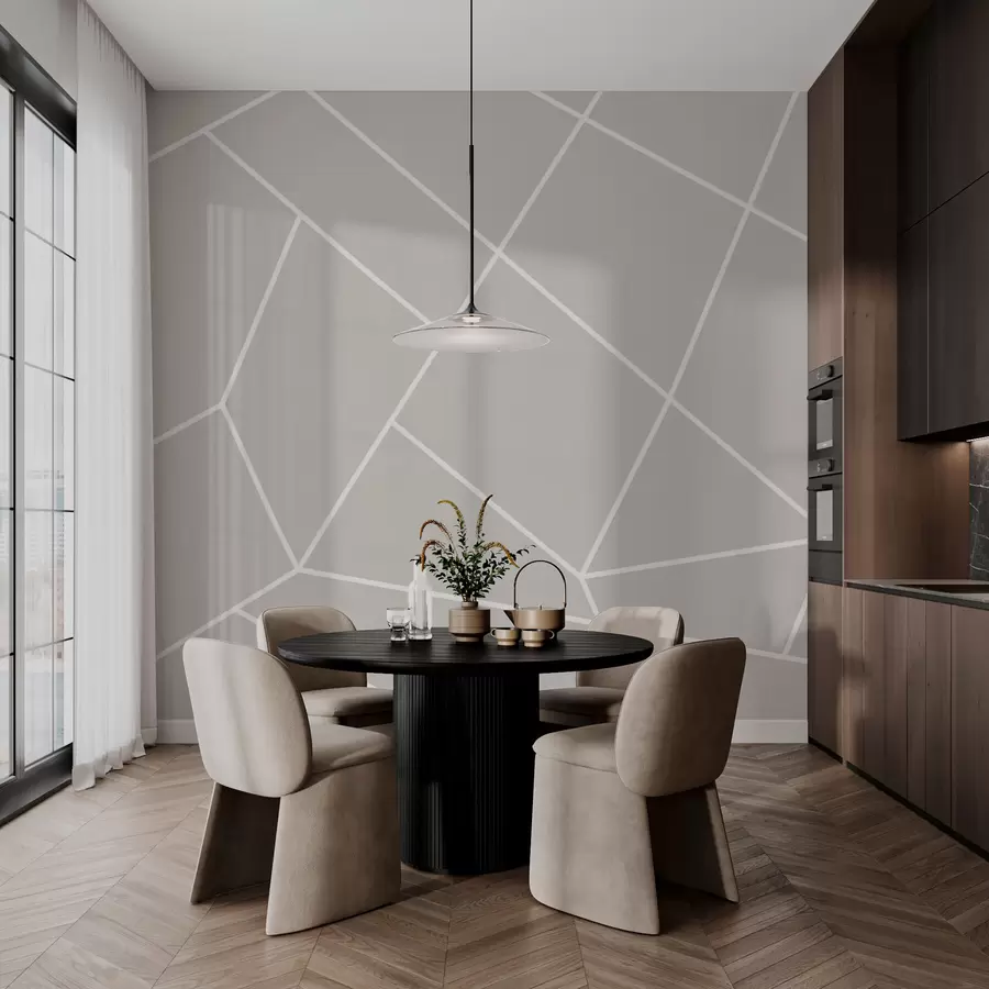 murais de parede Triângulos de teia de formas geométricas w00827