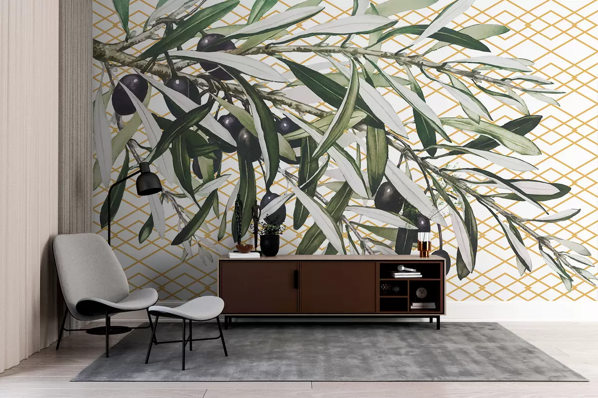 murais de parede Ramo de oliveira w00919