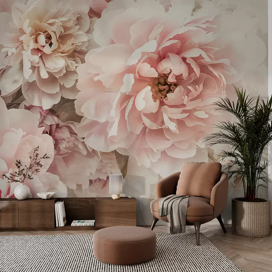 murais de parede Peônias w01232