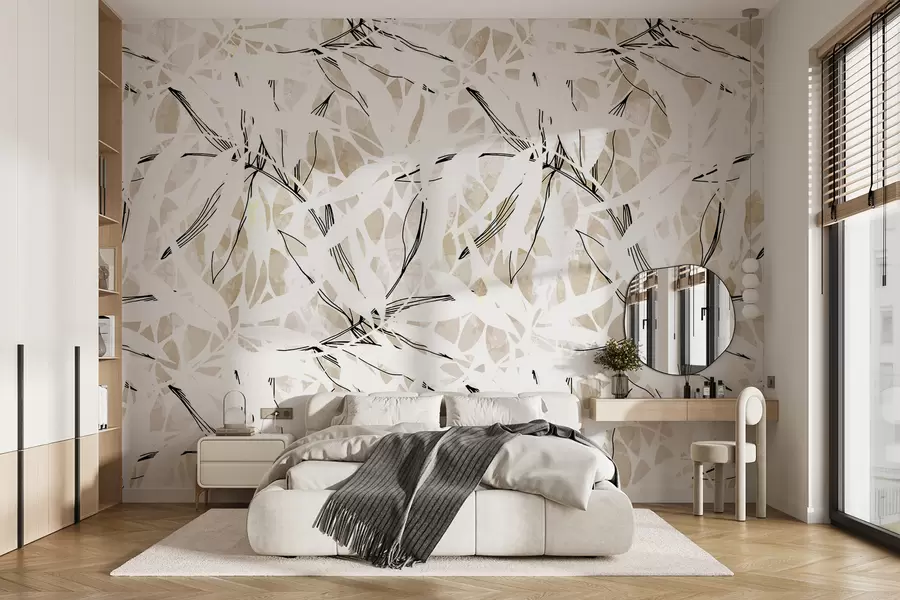 murais de parede Padrão com várias folhas w07865