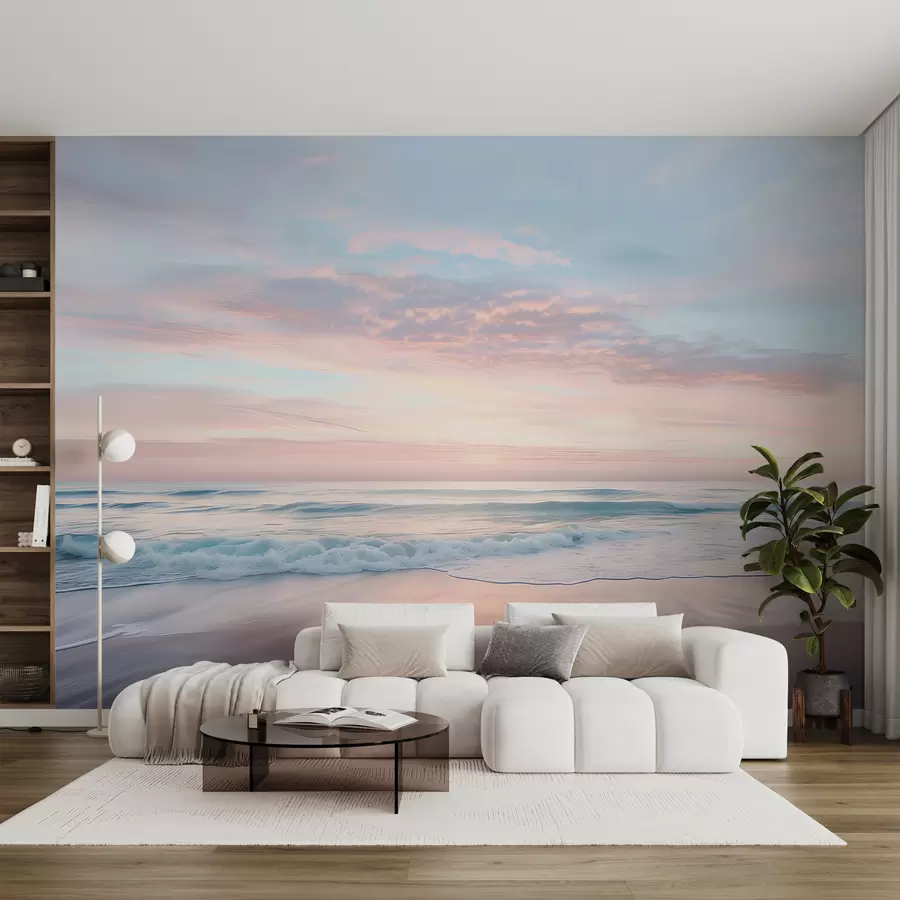 murais de parede Aterro suave à beira-mar w07935