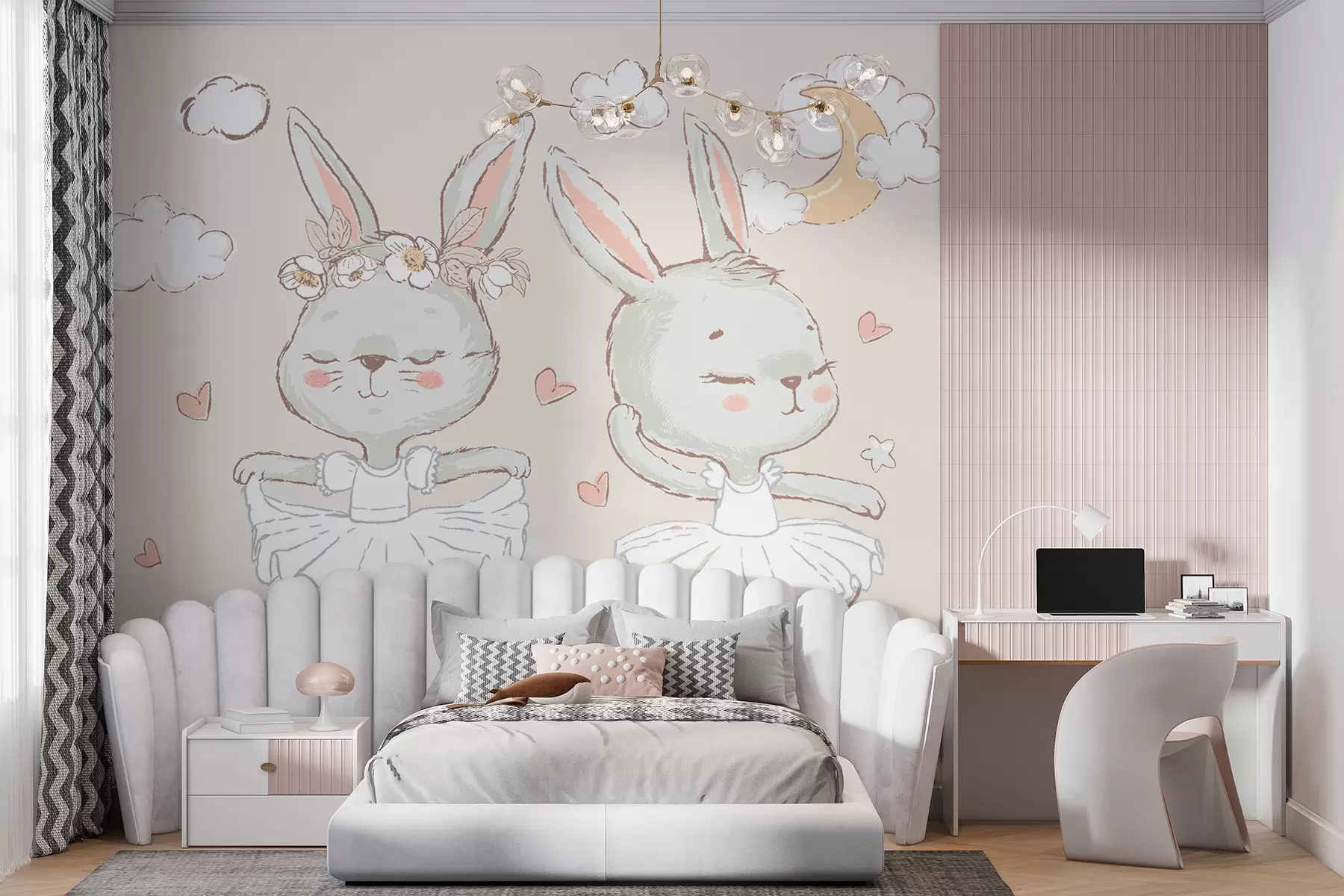 murais de parede Coelho bailarina w08008