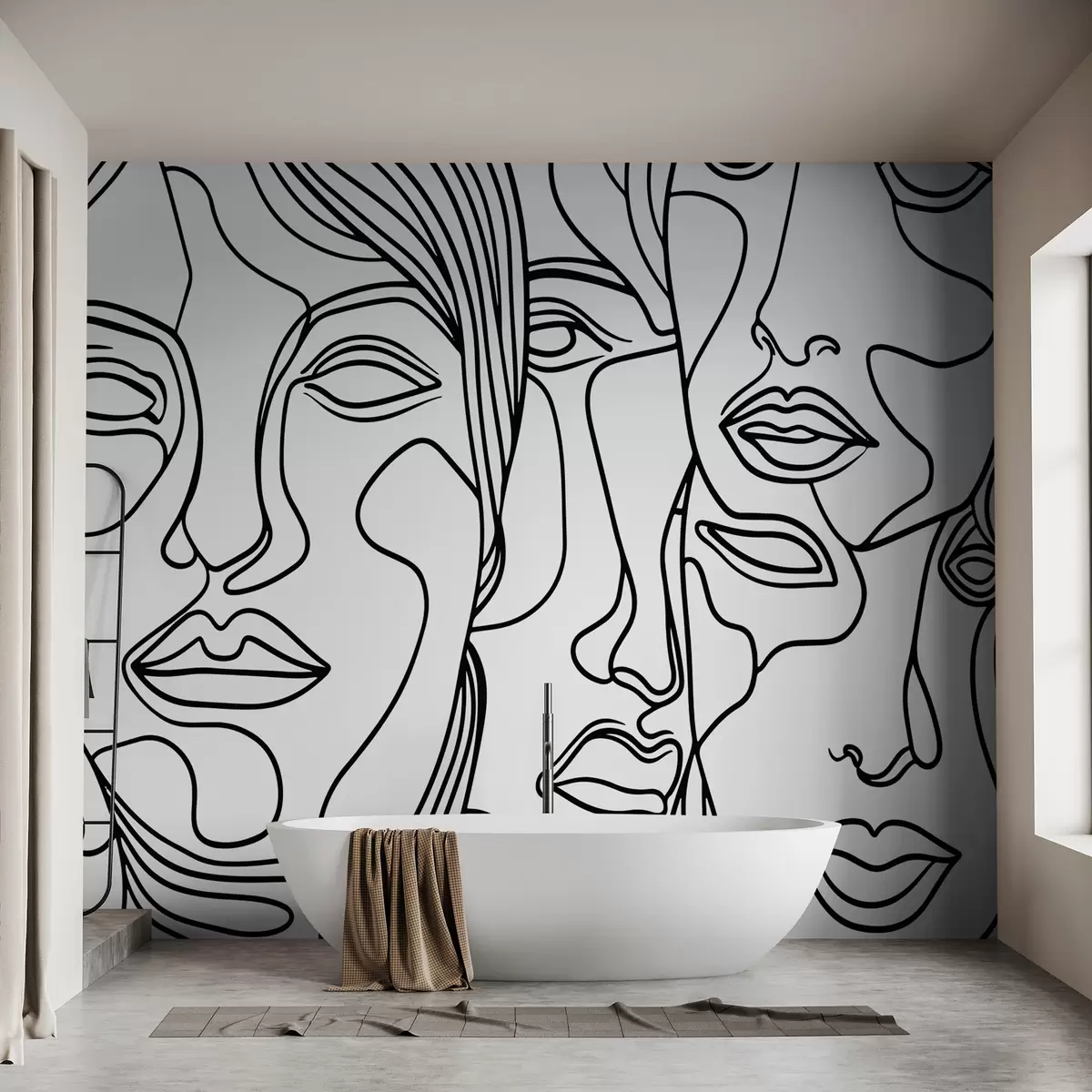 murais de parede Rostos abstratos w08060