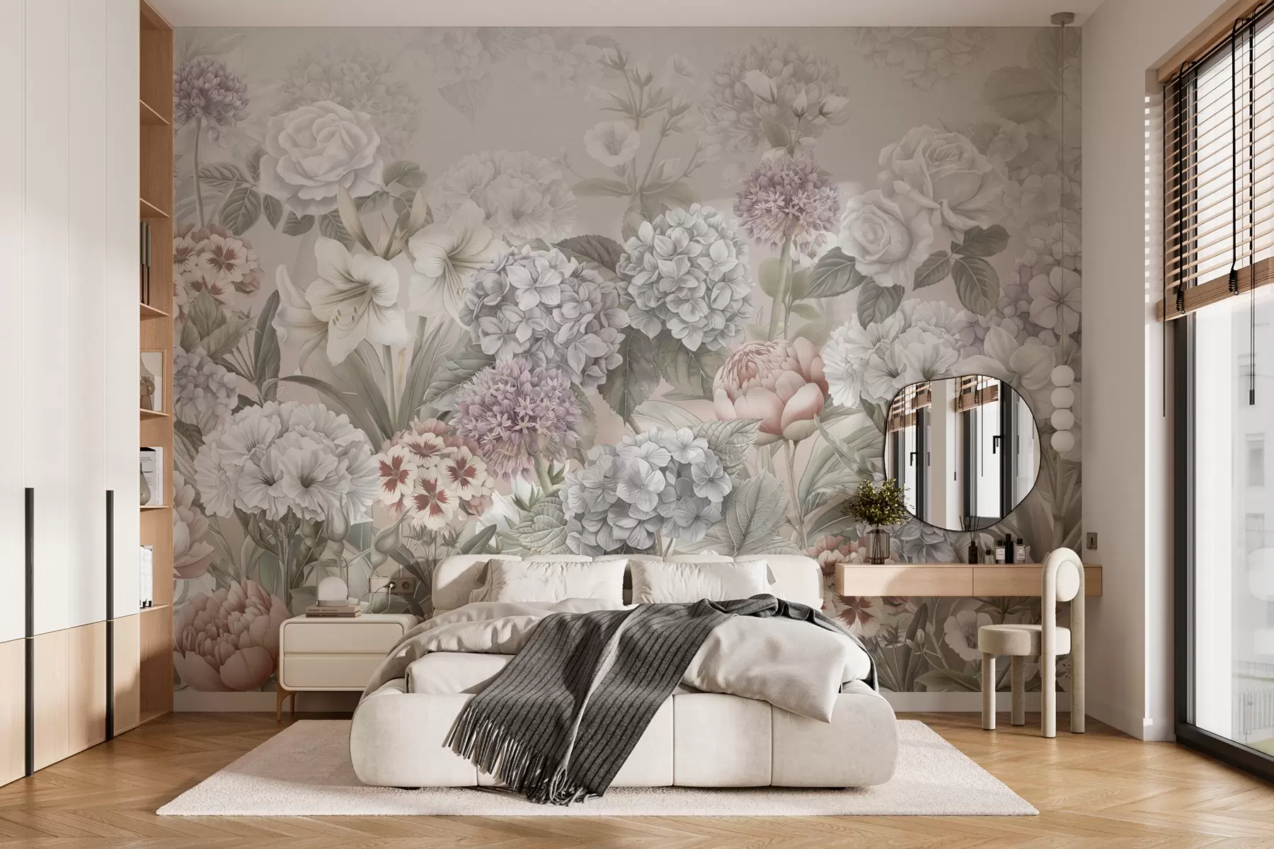 murais de parede Jardim de verão mágico em tons pastel w08140