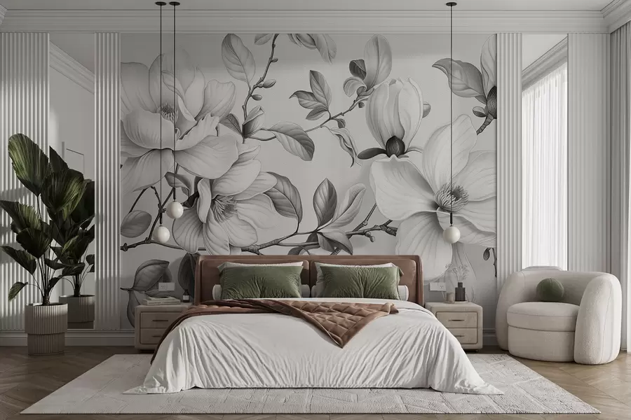 murais de parede Bravded ar magnolia unliv w01429
