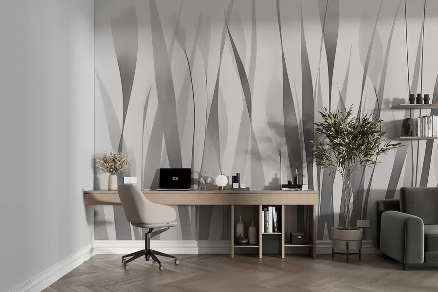 murais de parede Delioù treuzwelus e livioù gris w01018v3