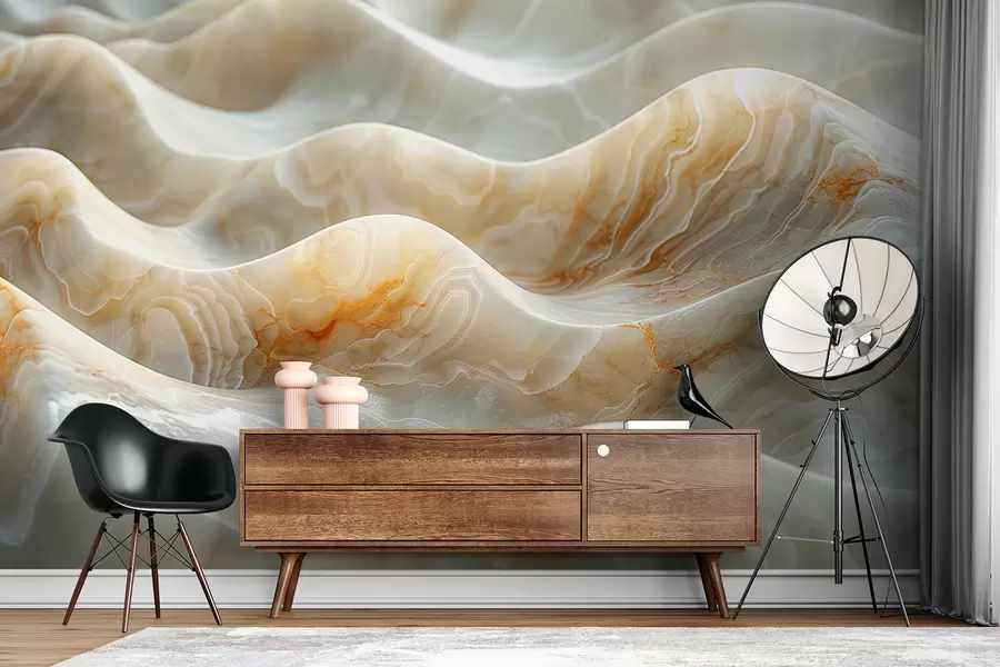 murais de parede Gwagennoù marmor e livioù beige w01488