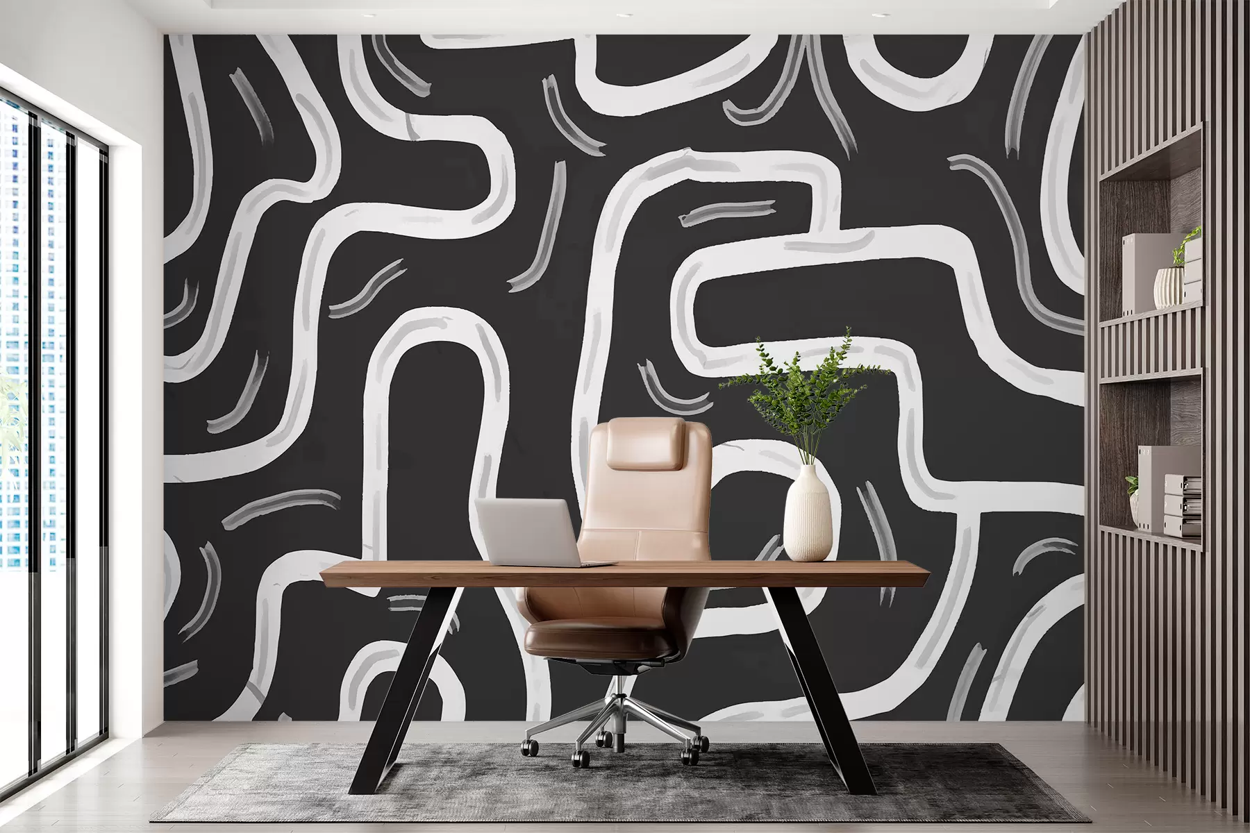 murais de parede Linhas abstratas w00972v2