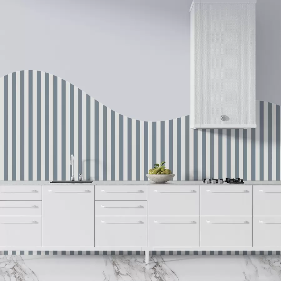 murais de parede Listras, fundo azul, abstrato w01578v1