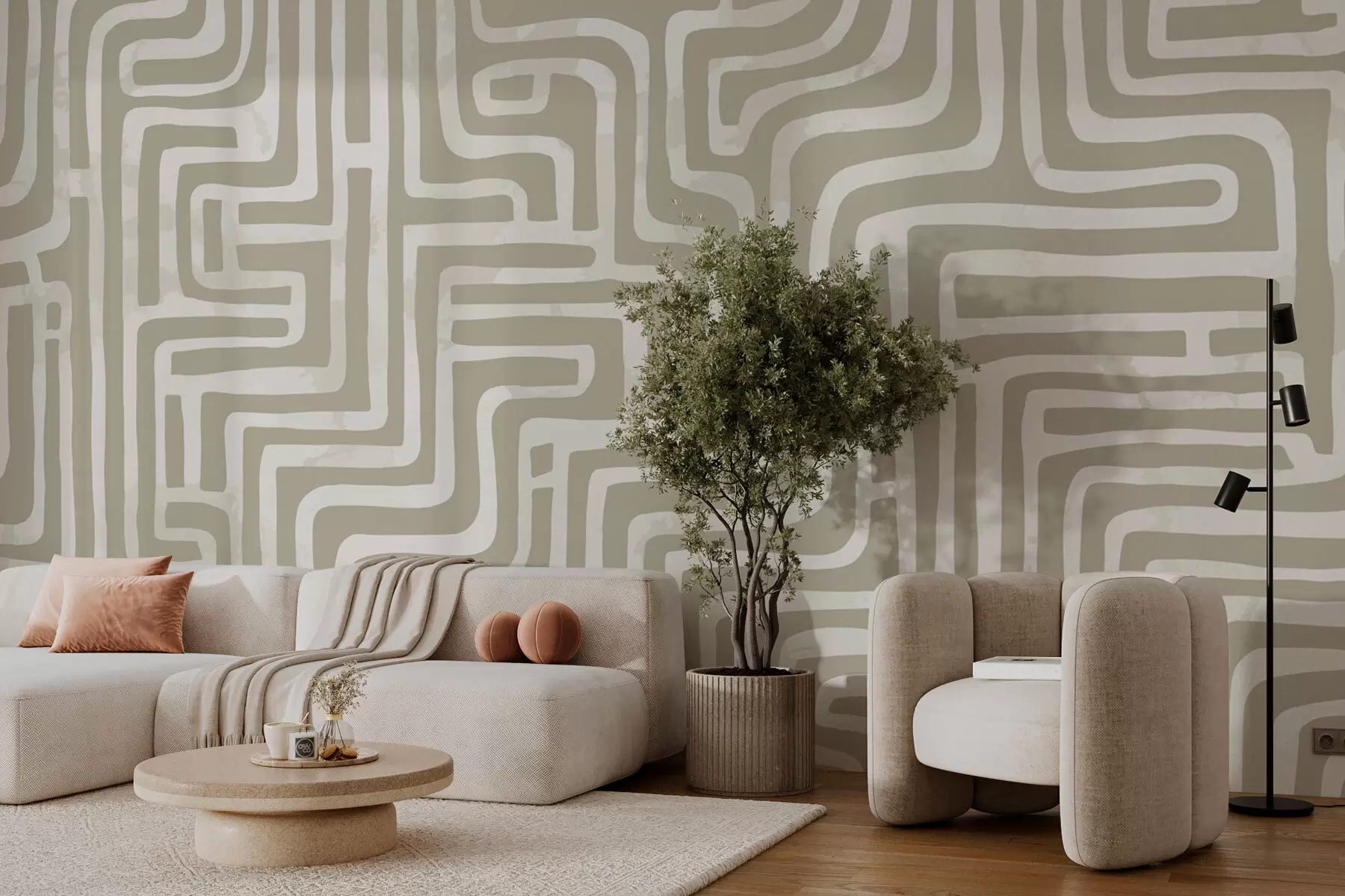 murais de parede Labirinto moderno e elegante w08299