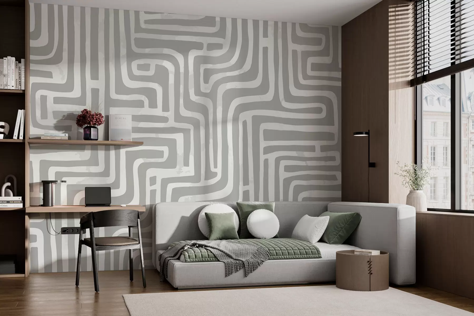 murais de parede Labirinto moderno e elegante w08299v2