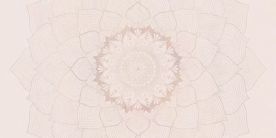 murais de parede Mandala redonda, papel de parede para espaço de ioga ou para harmonizar o espaço pessoal. Mandala de parede em cores pastéis quentes em um fundo irregular texturizado w01088