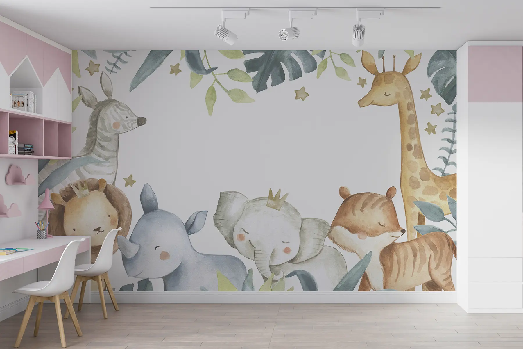 murais de parede Jungle Kingdom, aquarela u29226
