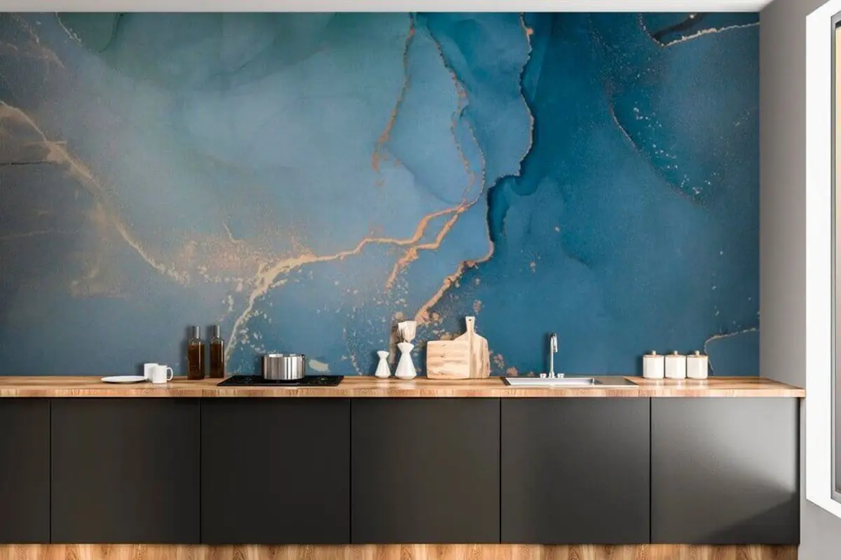 murais de parede Mármore azul u29669