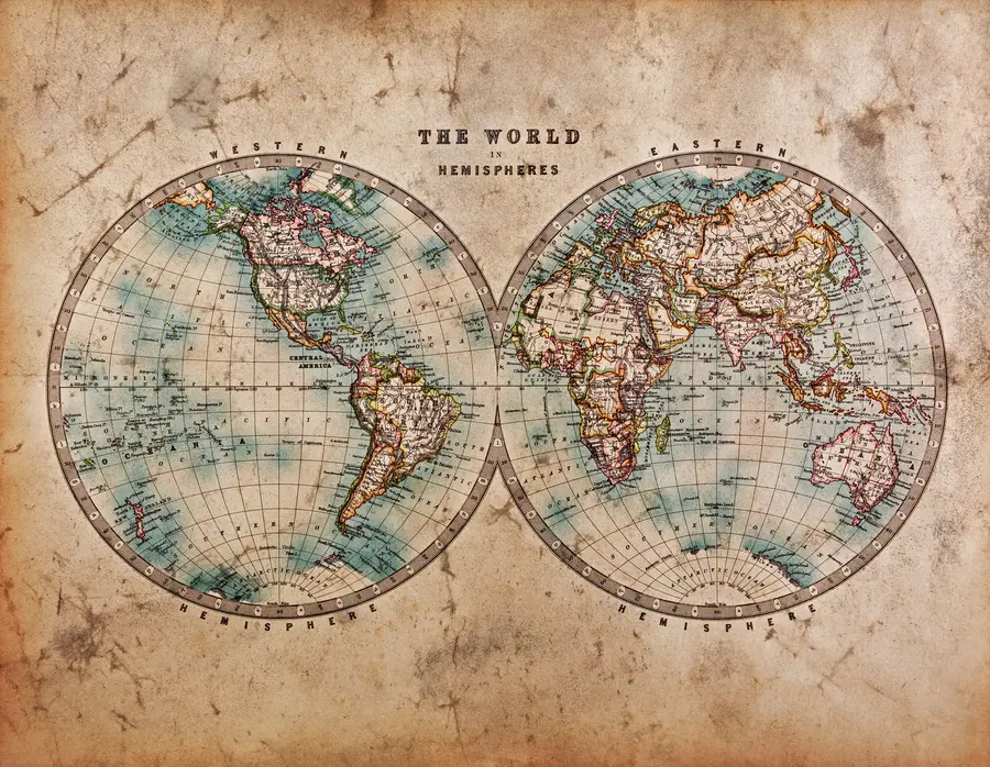 murais de parede Mundo, mapa e atlas u37860