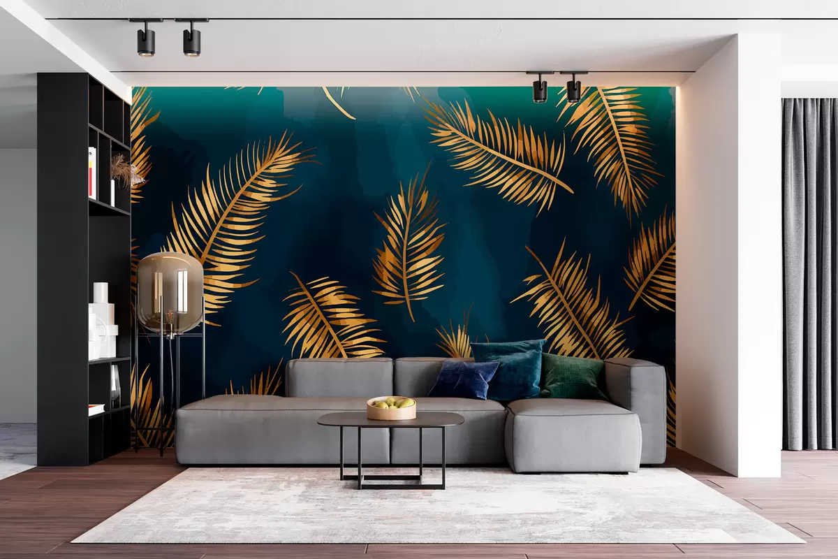 murais de parede Folhas pintadas w01743