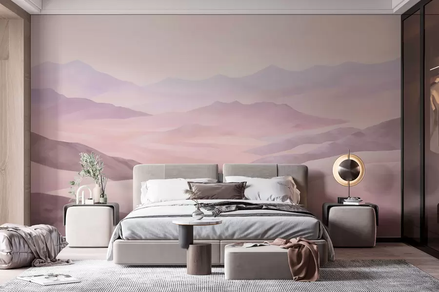 murais de parede Montanhas suaves ao amanhecer w01691