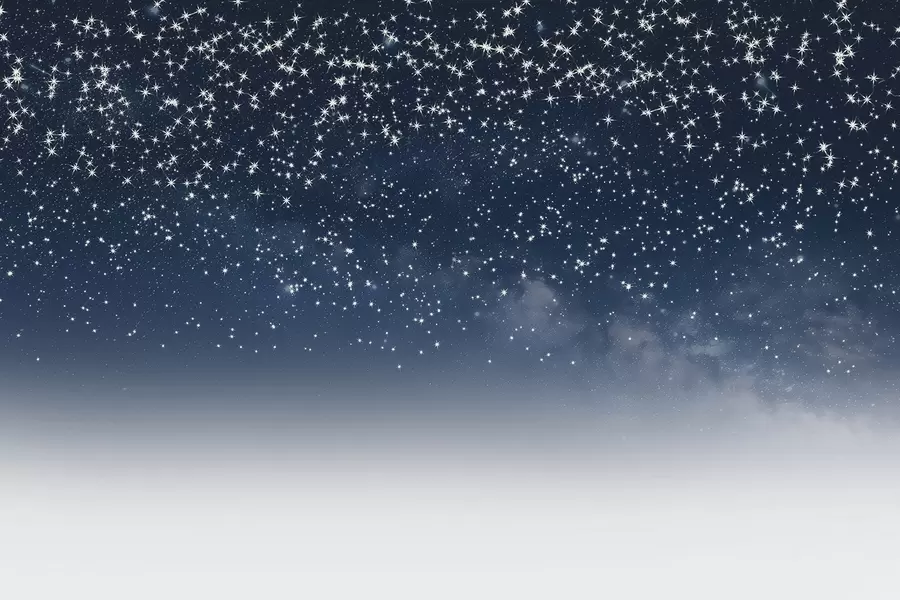 murais de parede Céu noturno estrelado, gradiente suave, cósmico, constelações w01797v1