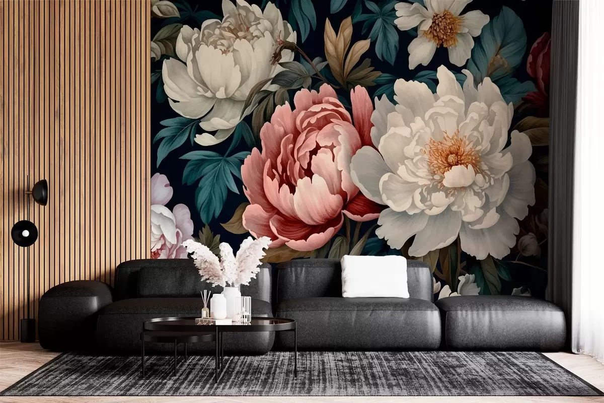murais de parede Peônias w01845