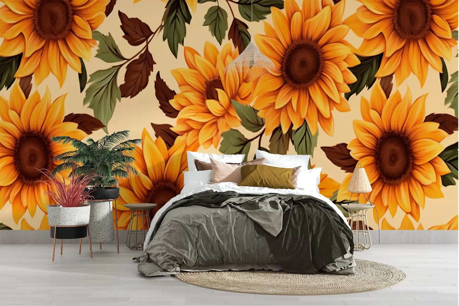murais de parede Girassóis w01904