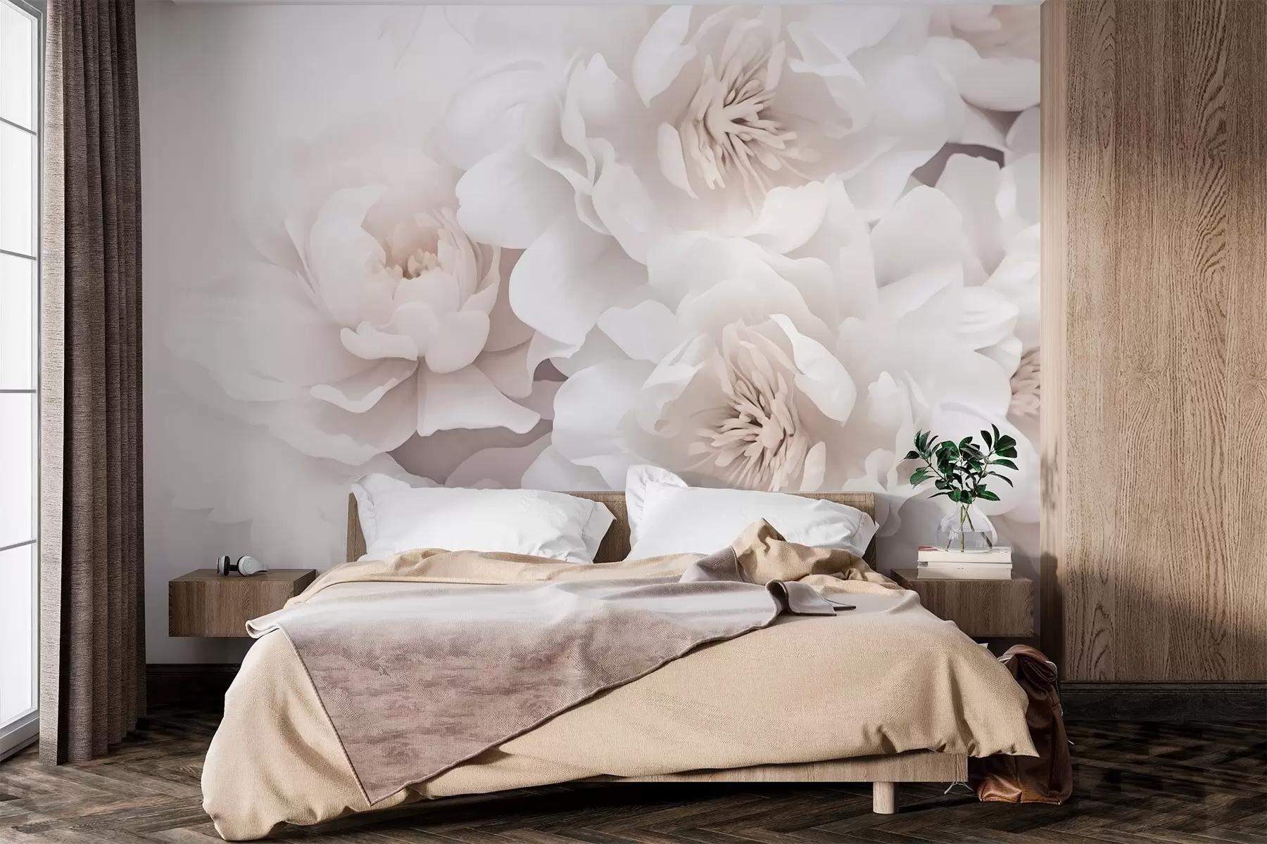 murais de parede Rosas brancas w01909