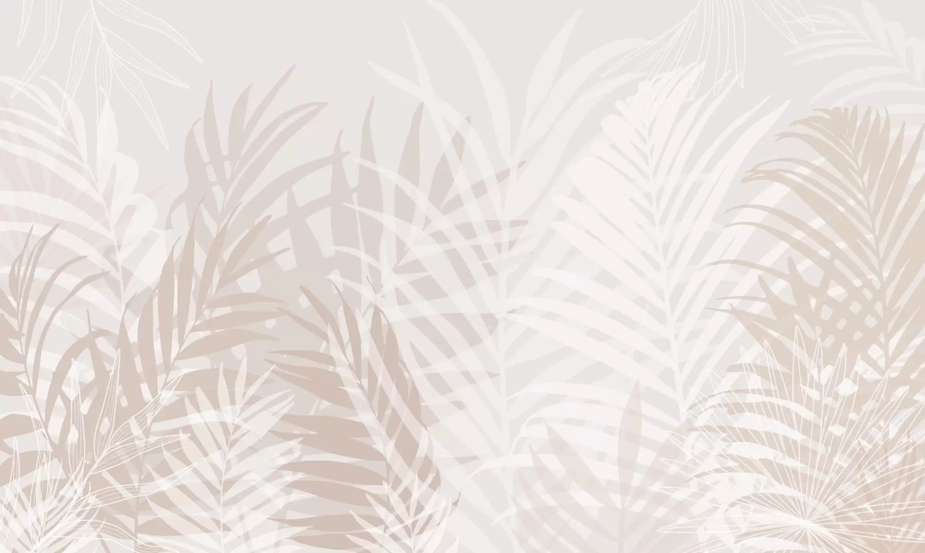 murais de parede Folhas tropicais da moda w02026v2