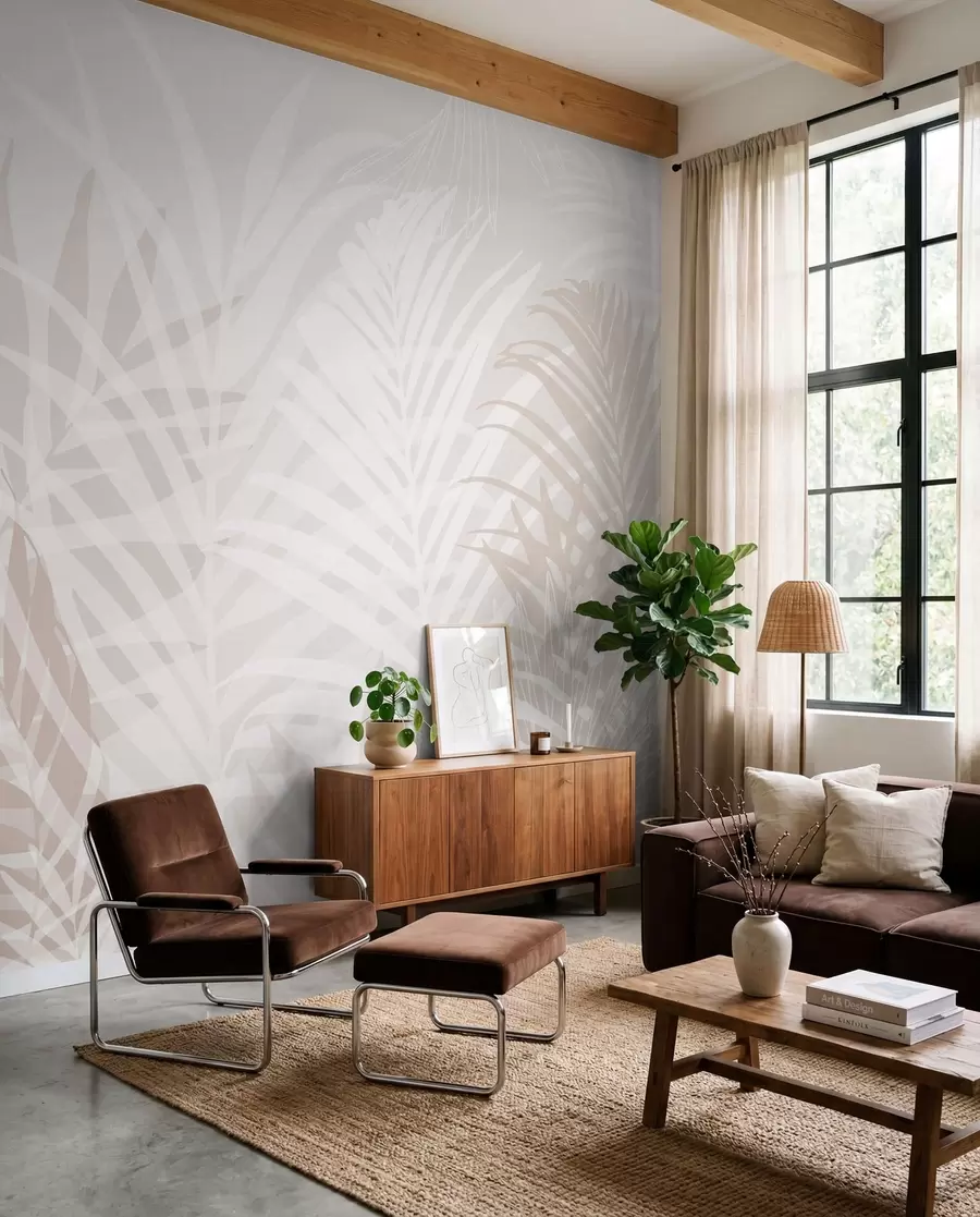 murais de parede Folhas tropicais da moda w02026v2