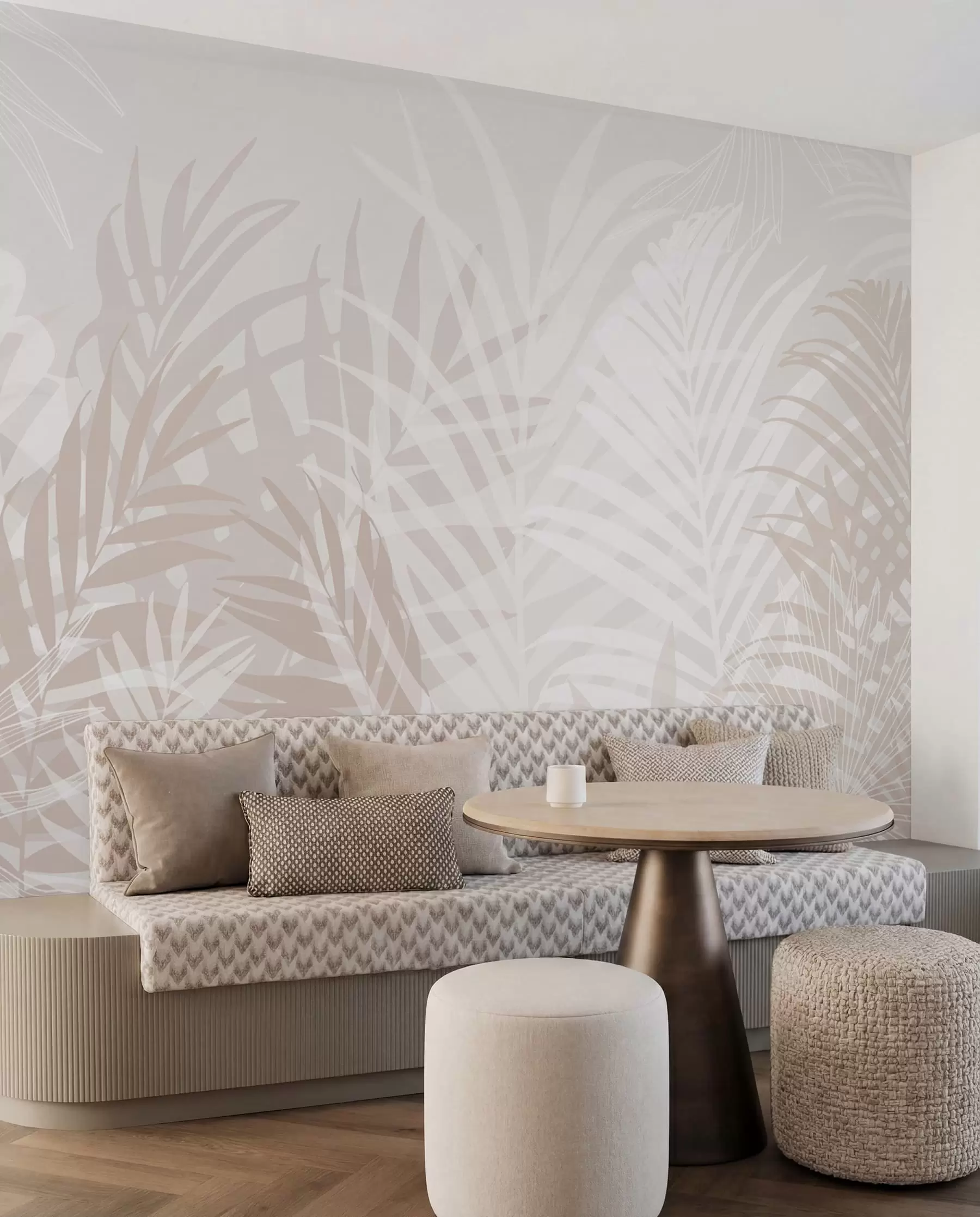 murais de parede Folhas tropicais da moda w02026v2