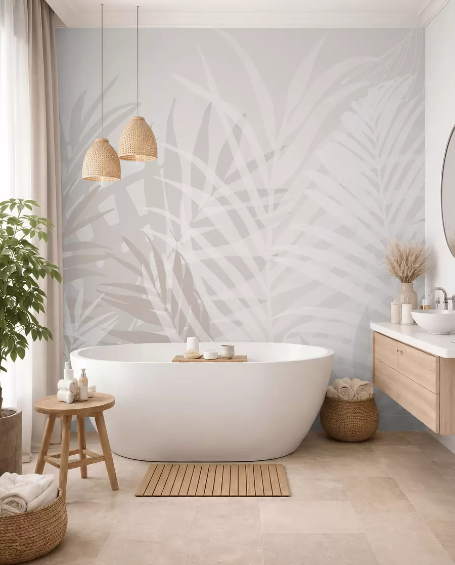 murais de parede Folhas tropicais da moda w02026v2