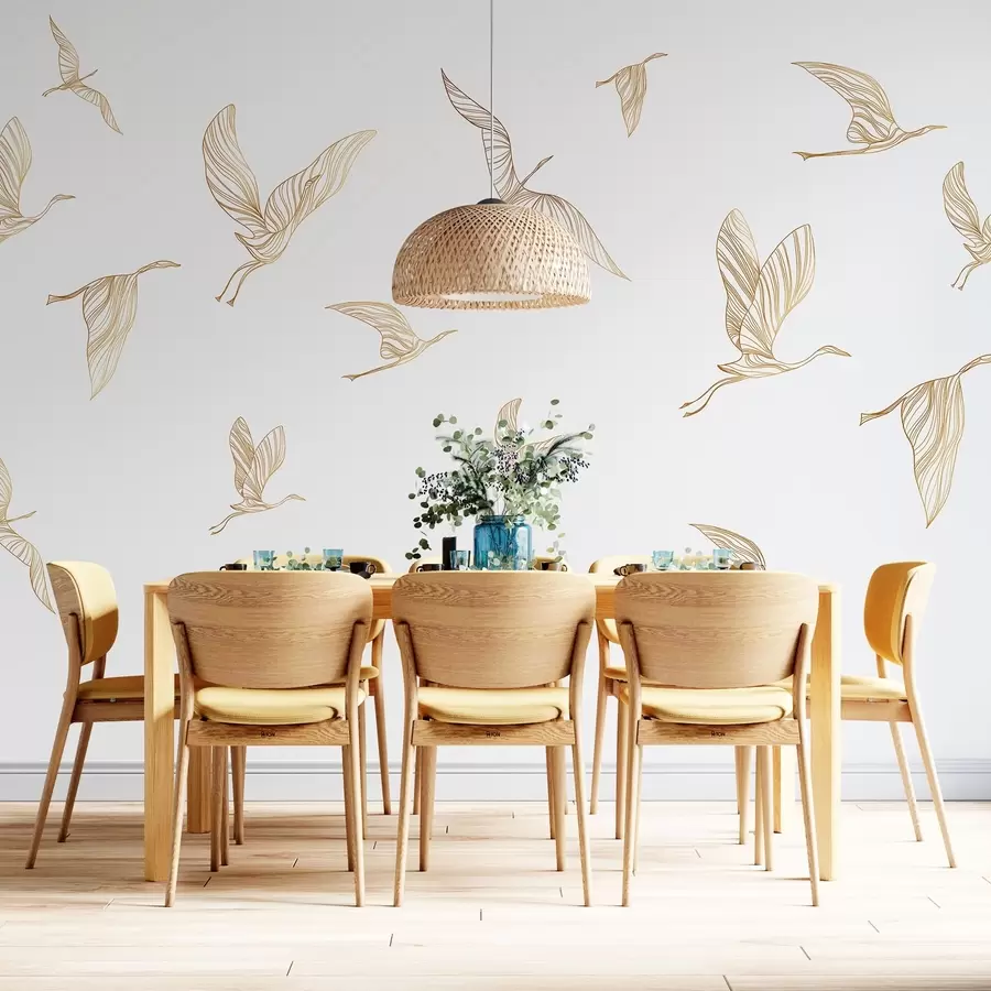 murais de parede Pássaros elegantes em um voo gracioso w00758v1