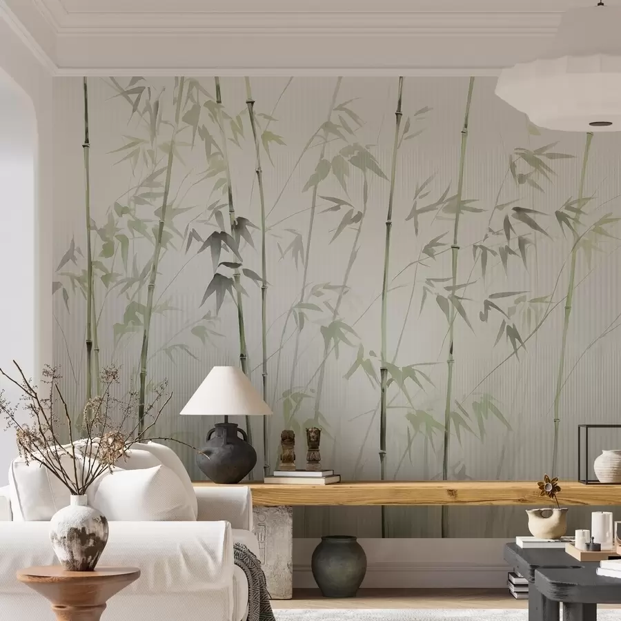 murais de parede Bambu em aquarela w08390v2