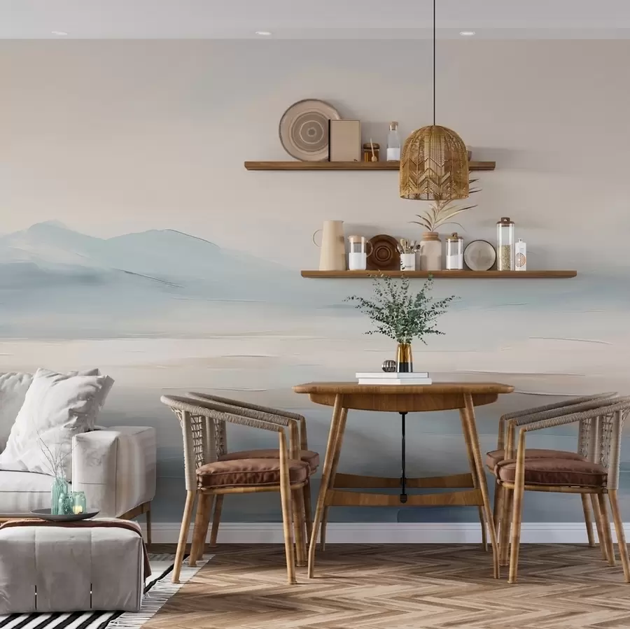 murais de parede Paisagem pintada em aquarela w02113