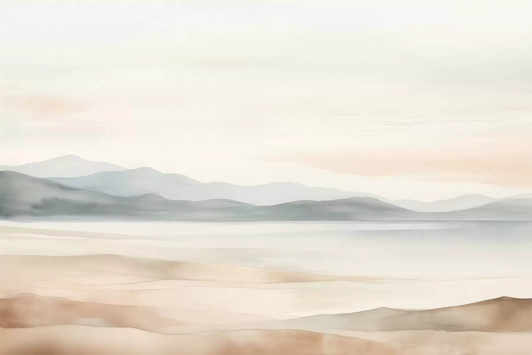 murais de parede Paisagem pintada em aquarela w02117